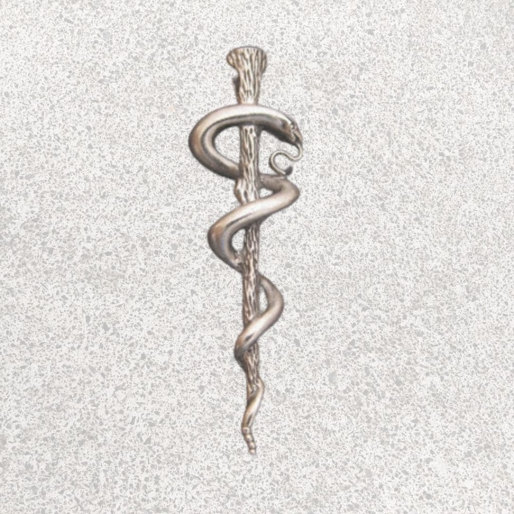 Rod of Asclepius - Pendant - gift idea